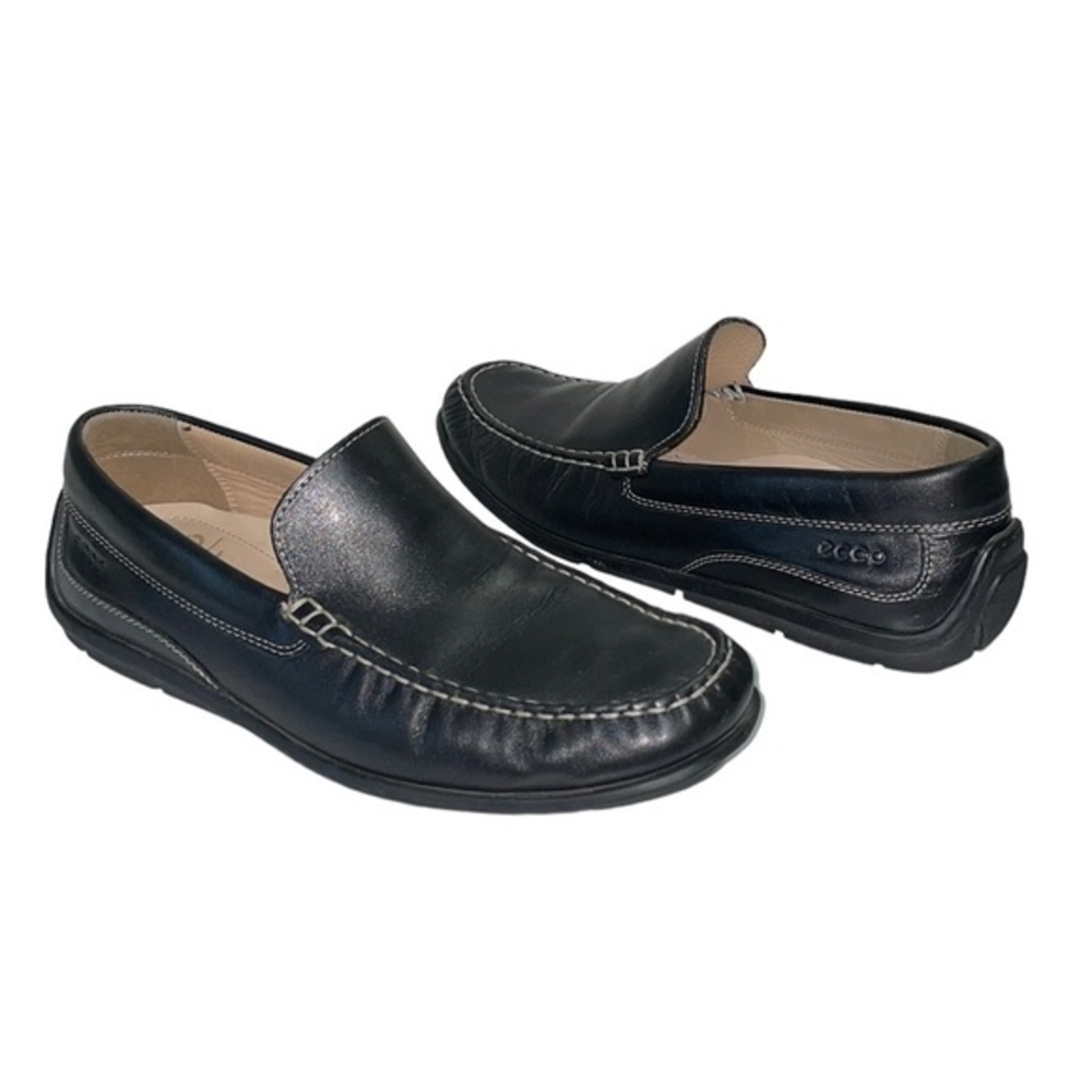 Ecco Classic moccasins. Men’s Size 41. Black leather slip on‎ loafers. EUC